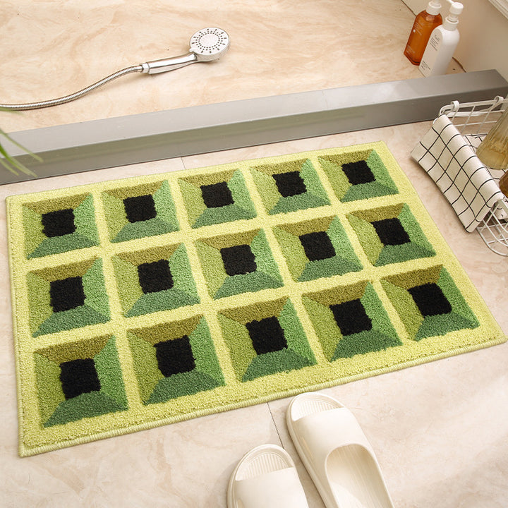 Geometrisch gemusterte Badematte für das Badezimmer