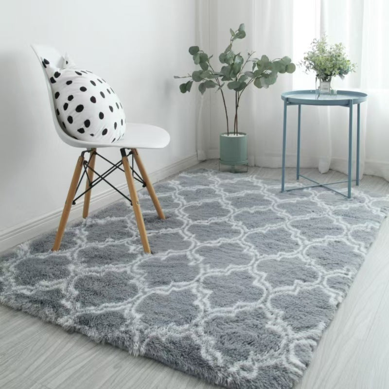 Geometrischer Plüsch-Teppich