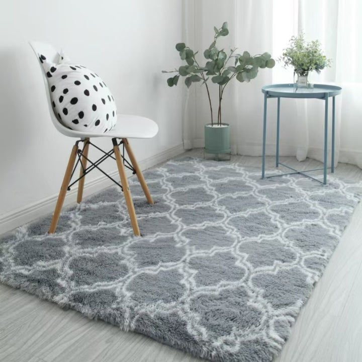 Geometrischer Plüsch-Teppich