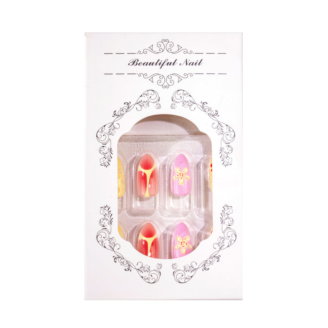Floral Design Acryl Press-On Nagelset