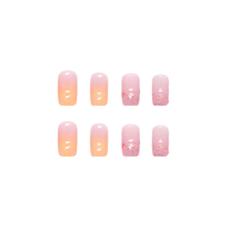Elegante Ombre Press-on-Nagelerweiterungen Karnz