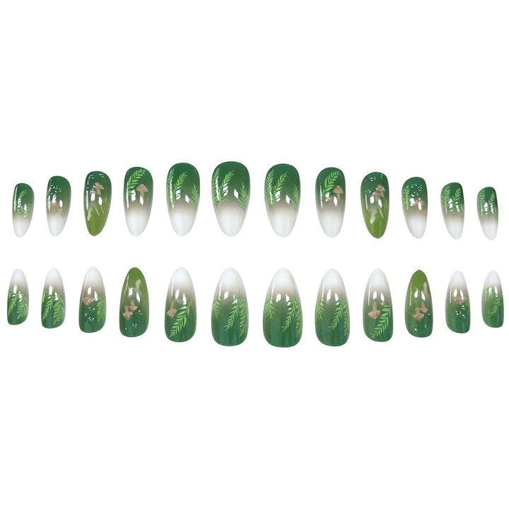 Elegante blatt-inspirierte Stiletto-Nagelverbesserungen Karnz