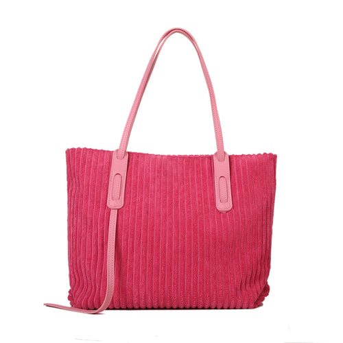 Strukturierte Velours-Tote-Tasche