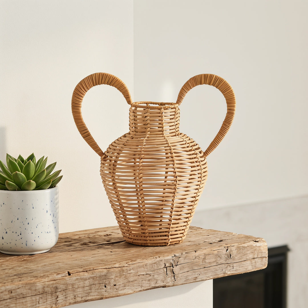 Dekorative Vase aus geflochtenem Naturmaterial Karnz