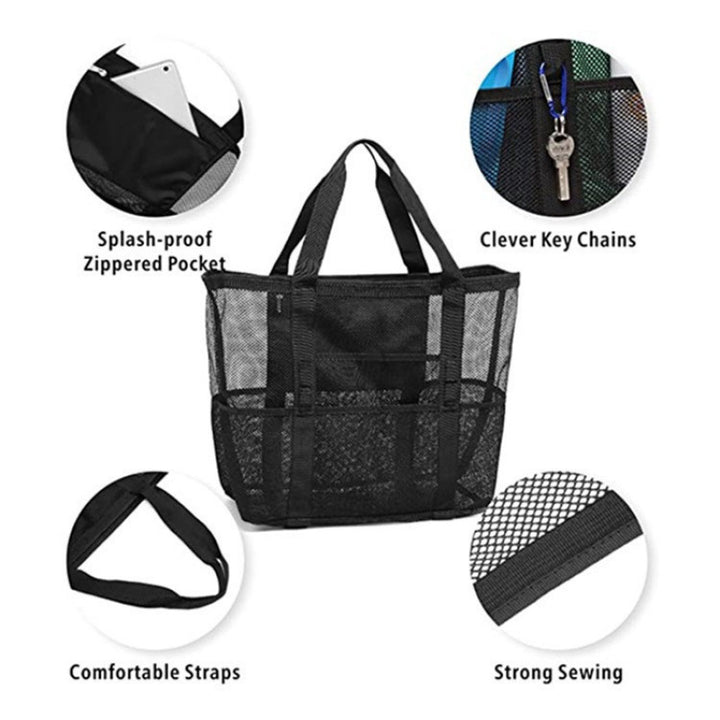 Geräumige Netz-Strandtasche Karnz