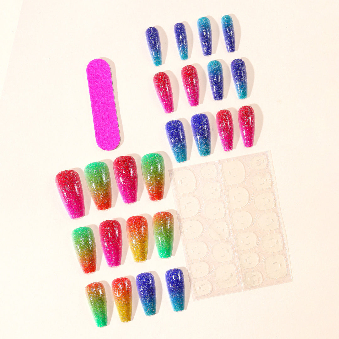 Farbenfrohes Glitzer-Nagelkunst-Kit Karnz
