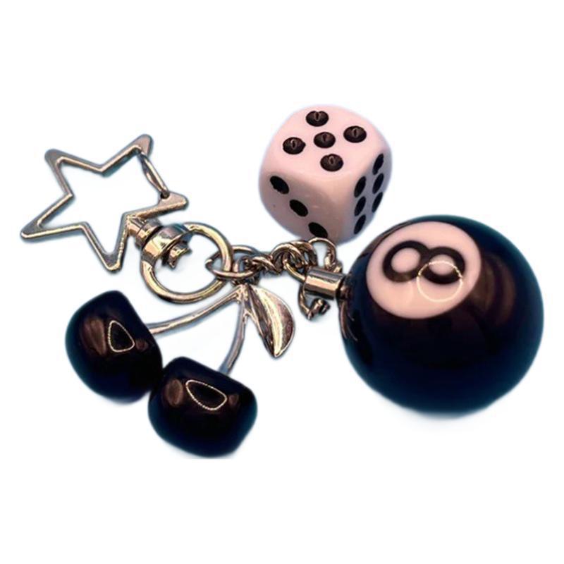 Verspielt Cherry und Eight Ball Schlüsselanhänger Karnz