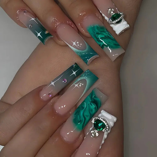 Künstlerische Press-On Nagelkunst Extensions Karnz