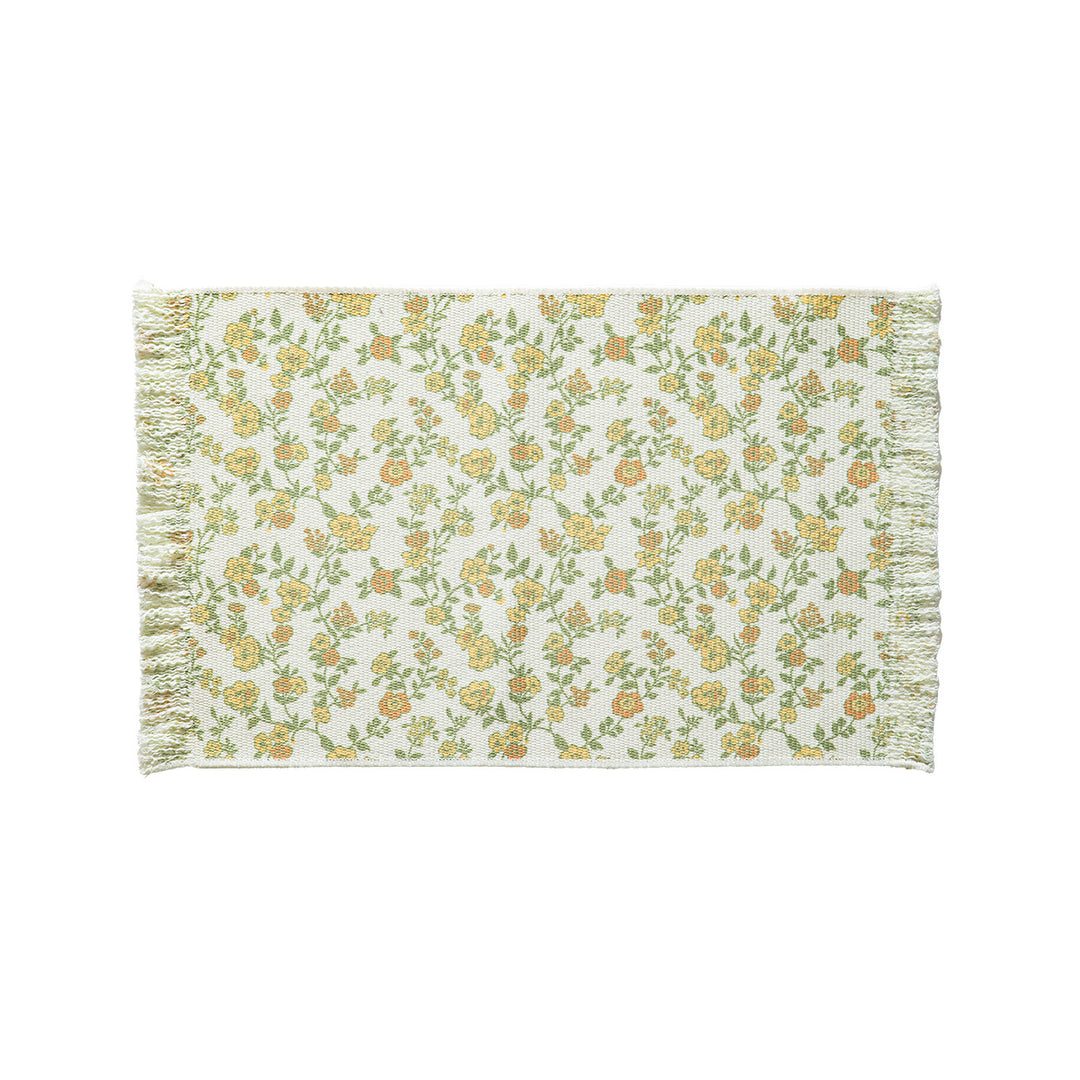 Gewebter Dekorläufer mit Damast-Jacquard und handgefranster Kante Karnz