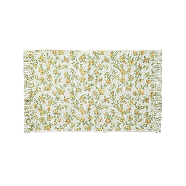 Gewebter Dekorläufer mit Damast-Jacquard und handgefranster Kante Karnz