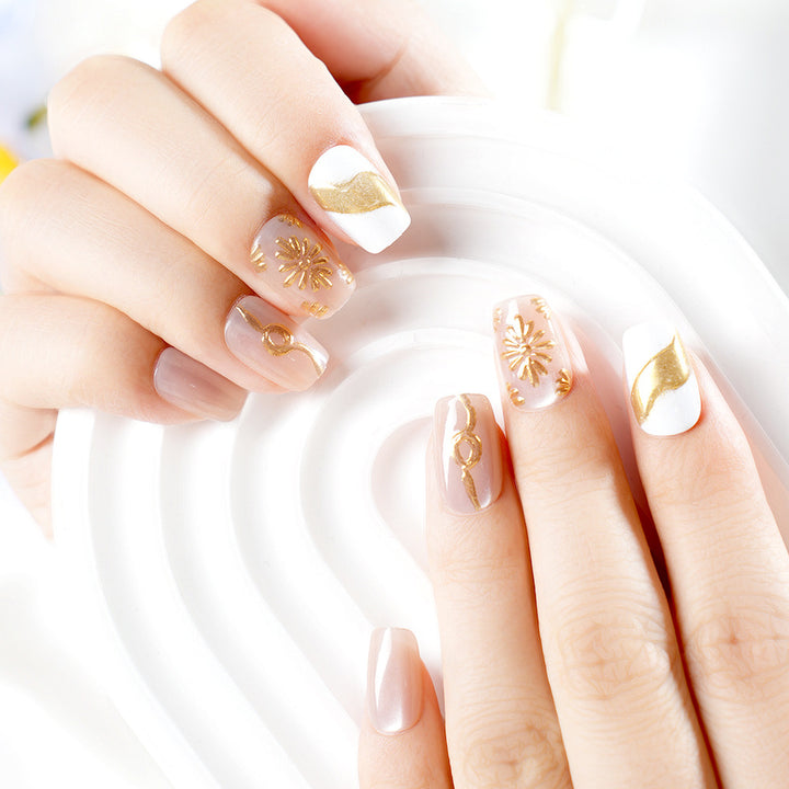 Künstlerisches Metallic-Nagelset Karnz