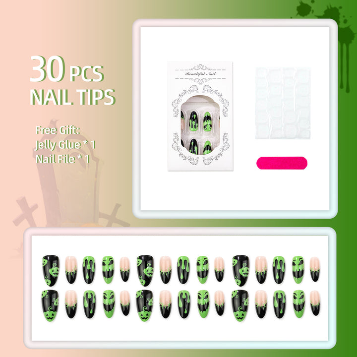 Halloween-Themen Press-On Nagelkunst Set 1790738486