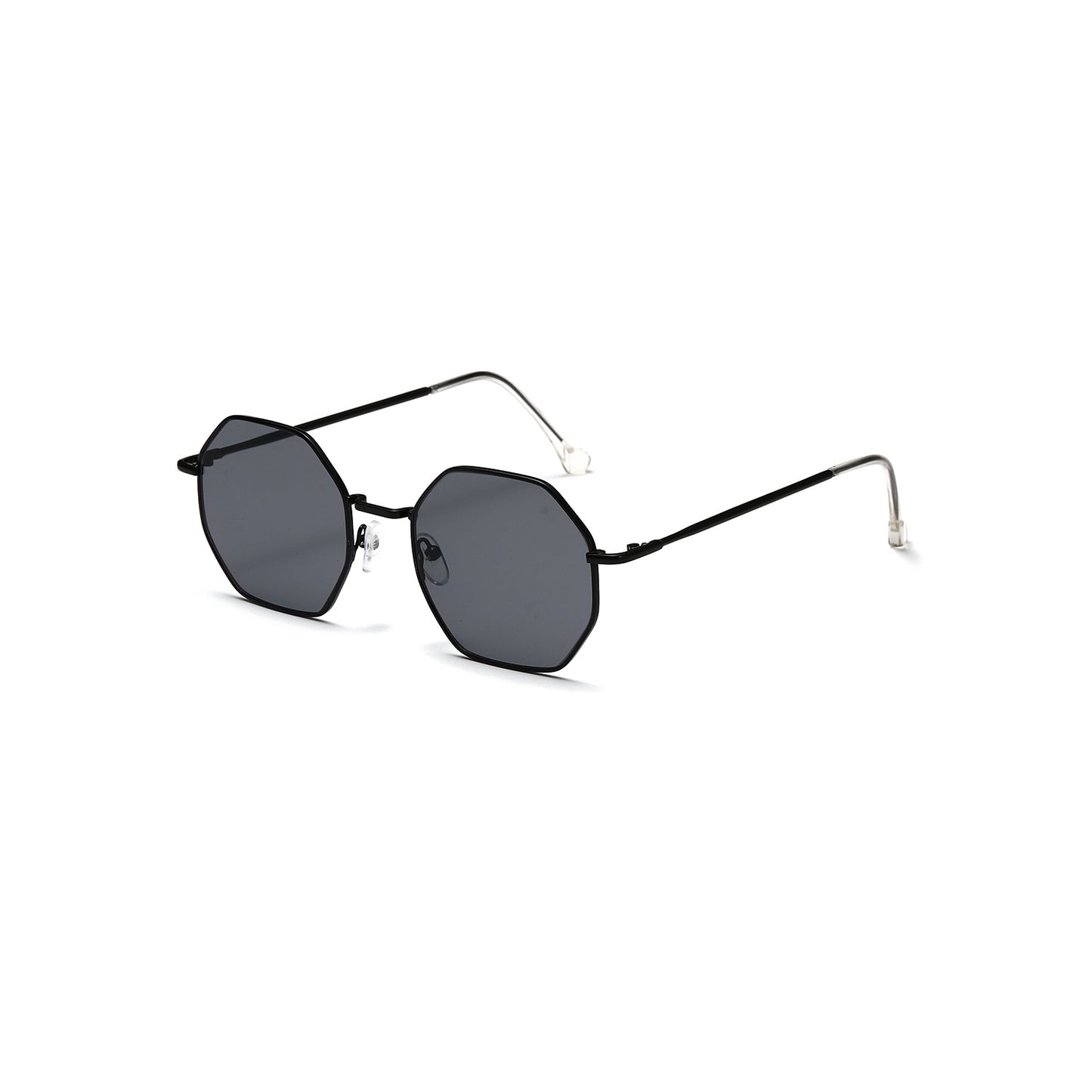 Damen octagonale Sonnenbrille mit eleganten Metallakzenten Karnz