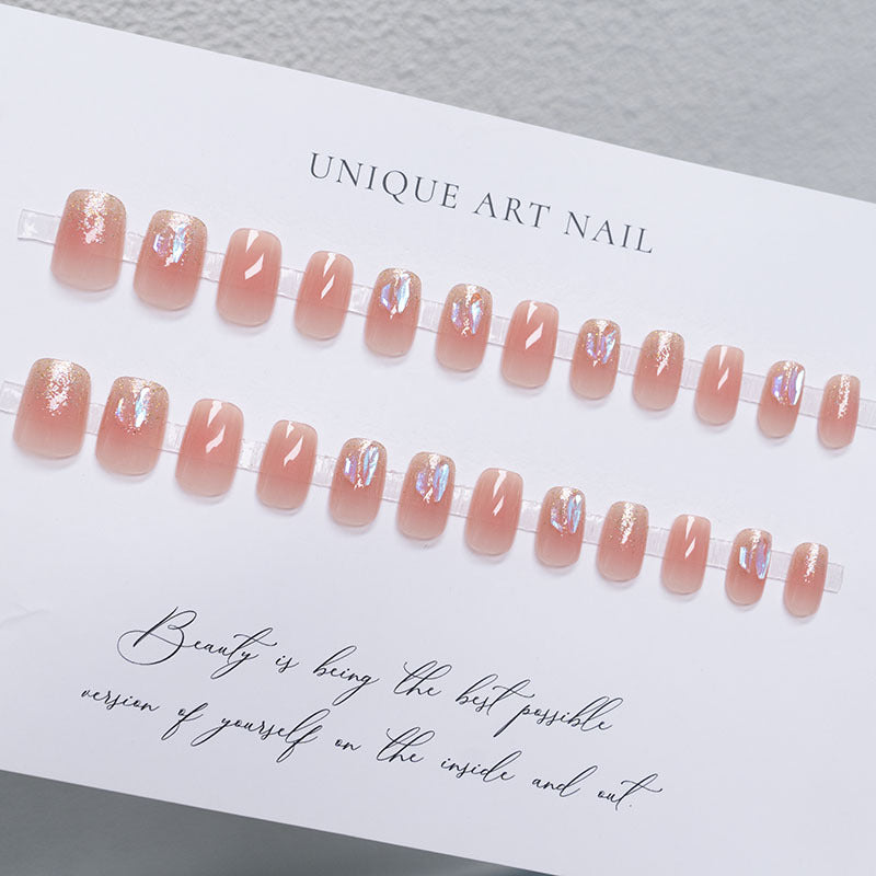 Press-On Nagelset mit glitzernden Akzenten