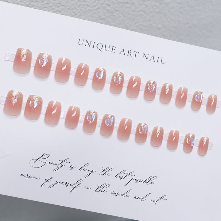 Press-On Nagelset mit glitzernden Akzenten