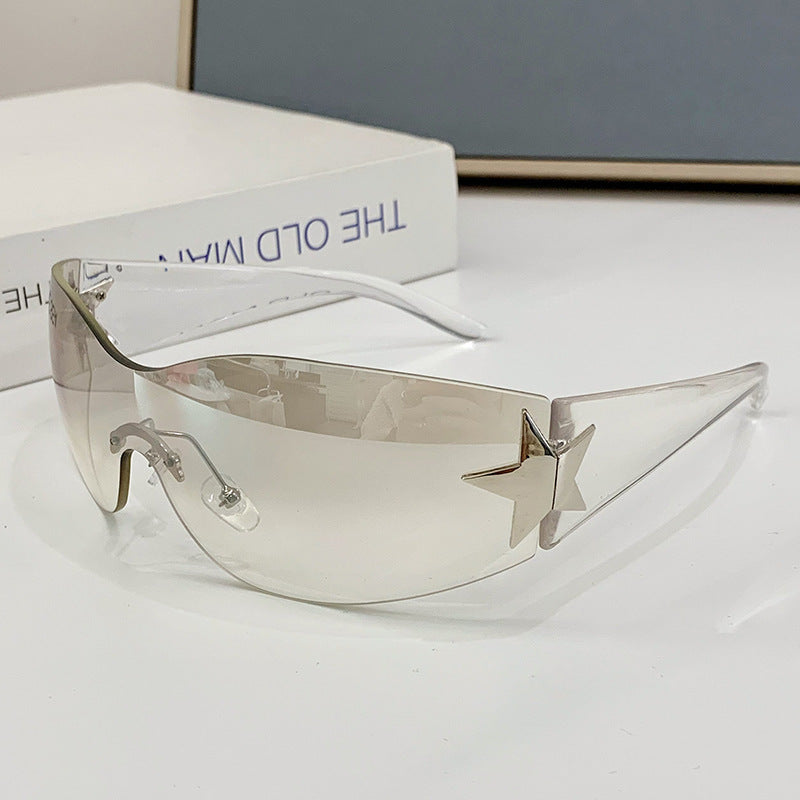 Damen modische Sonnenbrille mit künstlerischem Sternenakzent Karnz