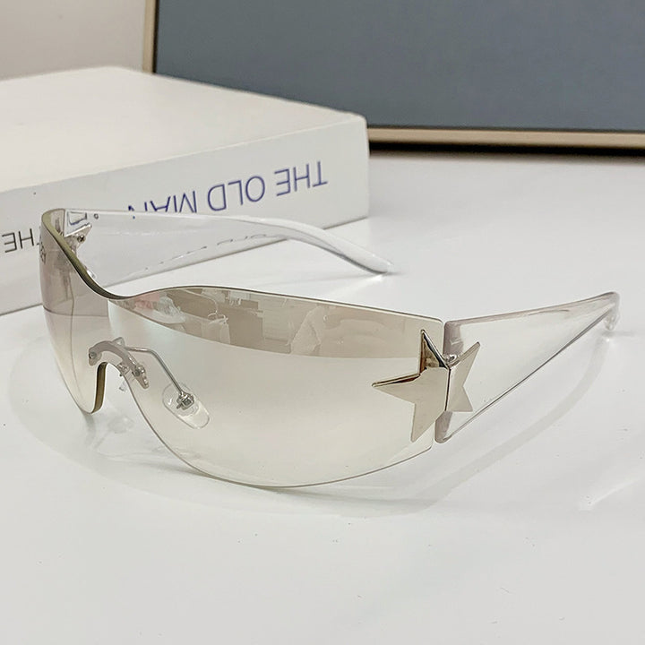 Damen modische Sonnenbrille mit künstlerischem Sternenakzent Karnz