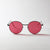 Damen runde Sonnenbrille mit luxuriösem Metallrahmen und UV-Schutz Karnz