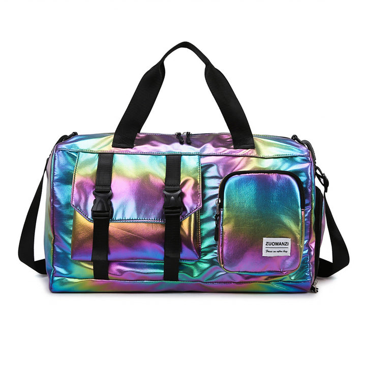 Iridescent Multi-Pocket Sport Duffel Bag Karnz