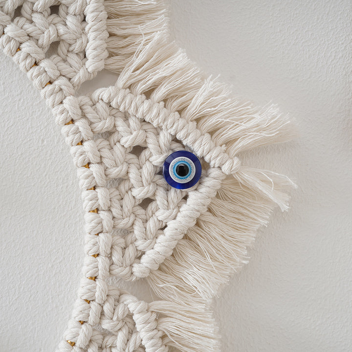 Dekorative Macramé Wandkunst Karnz