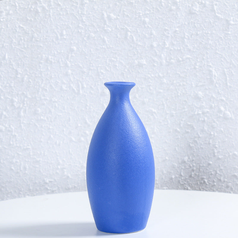 Minimalistischer Texturierter Keramik Blumen Vase Karnz