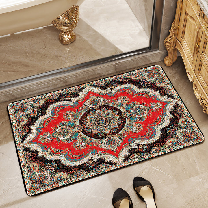 Elegante Blumenmuster-Badematte Karnz