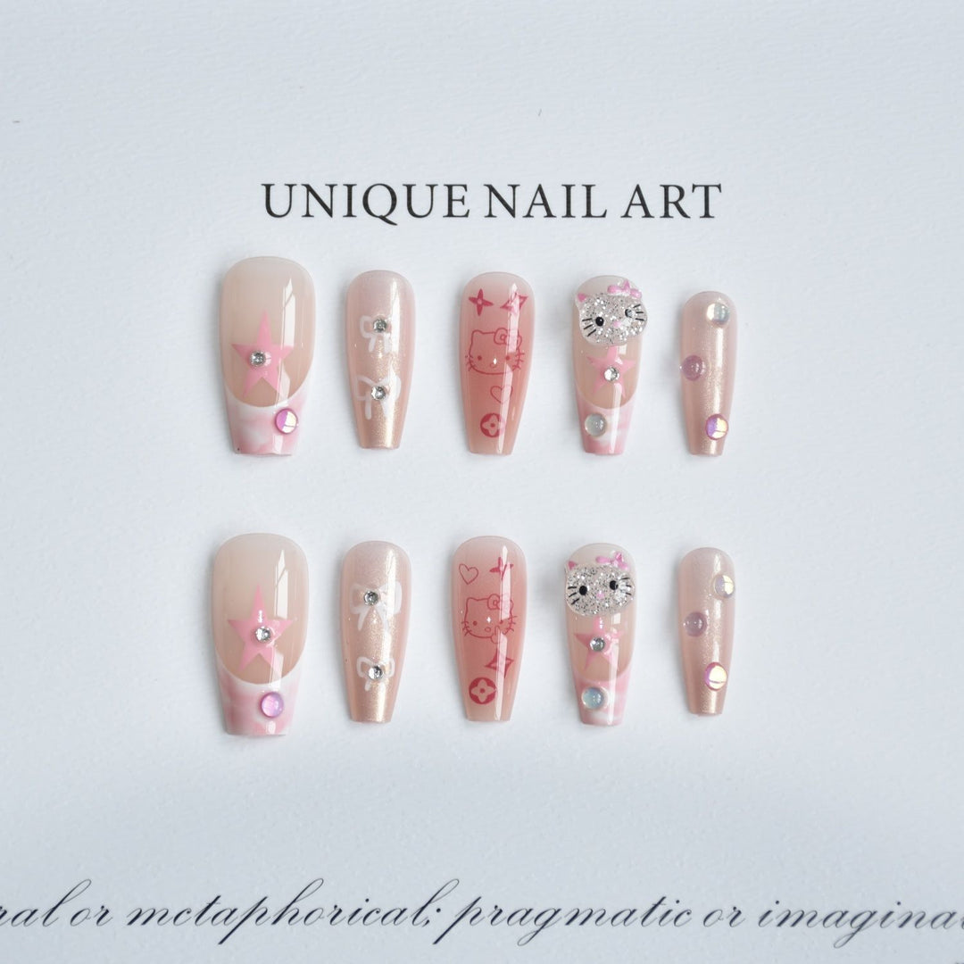 Kreative Charakter-Themen Press-On Nagelkunst Karnz