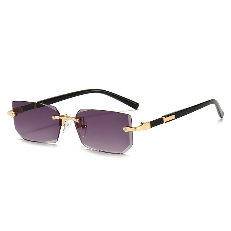Damen elegante und modische Sonnenbrille mit transparentem Rahmen Karnz