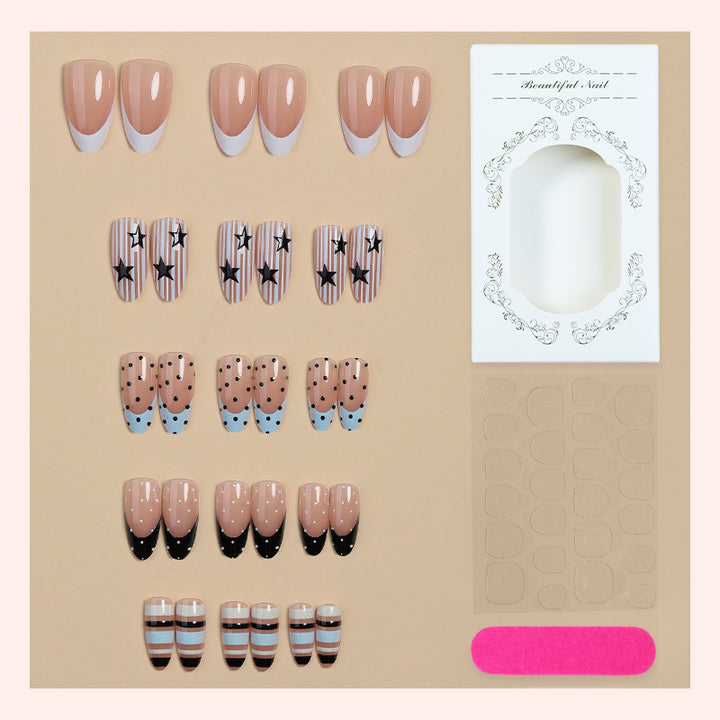 Künstlerisches Gradient Press-On Nagelset Karnz