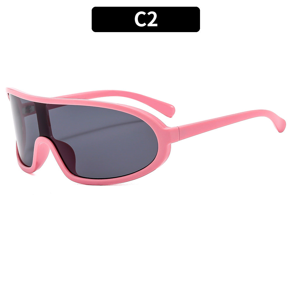 Sportliche Übergroße Schild Sonnenbrille