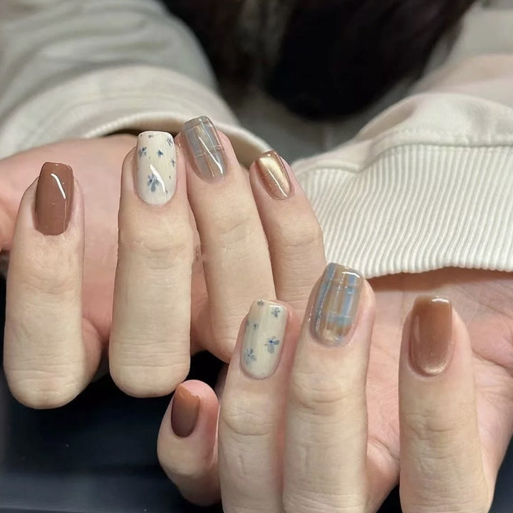 Dekorativer Press-On Nagelset 1790745746