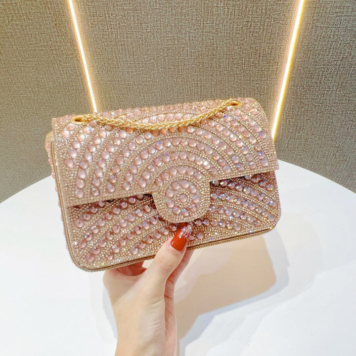 Glamouröse Kristallverzierte Abend-Clutch