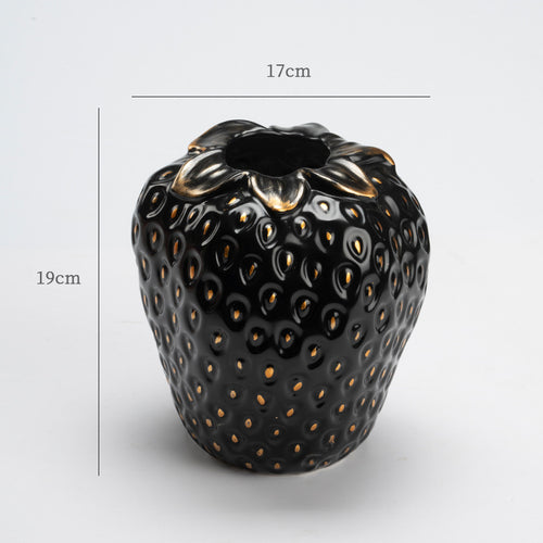 Erdbeerförmige dekorative Keramikvase
