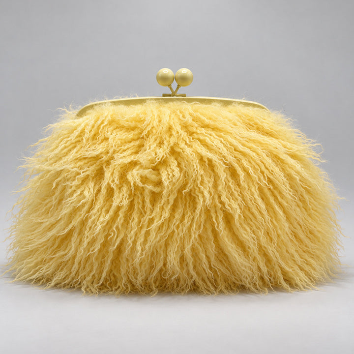 Fell-texturierte Clutch-Tasche