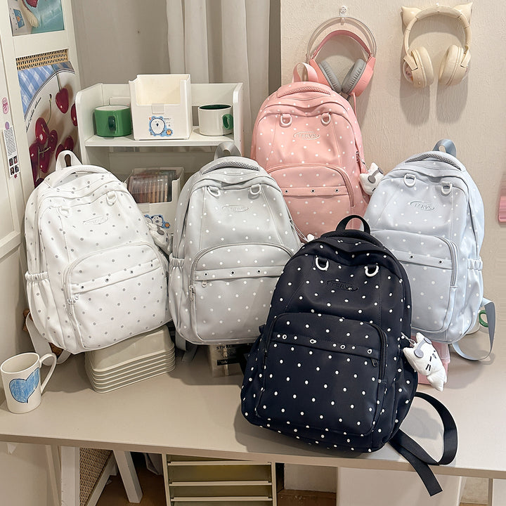 Polka-Dots-Muster-Rucksack mit Zubehör Karnz