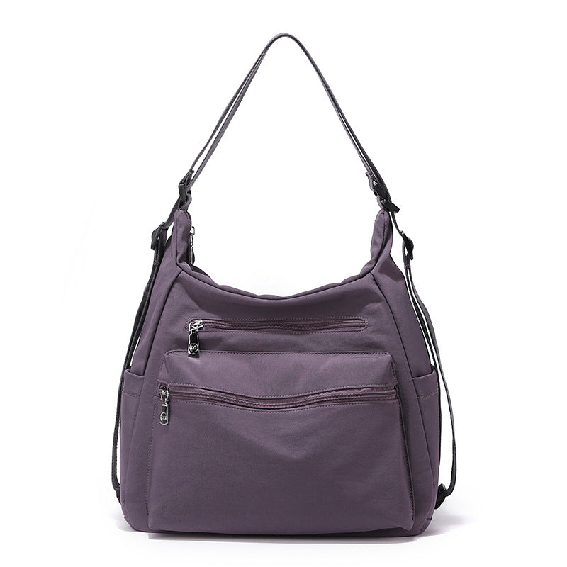 Multi-Reißverschluss Freizeit Schultertasche Karnz