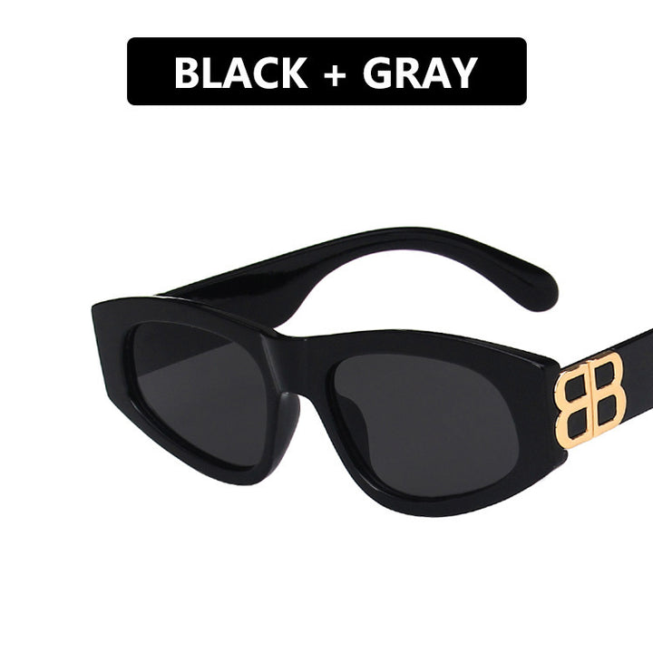 Damen modische Cat-Eye Sonnenbrille mit luxuriösen Akzenten Karnz