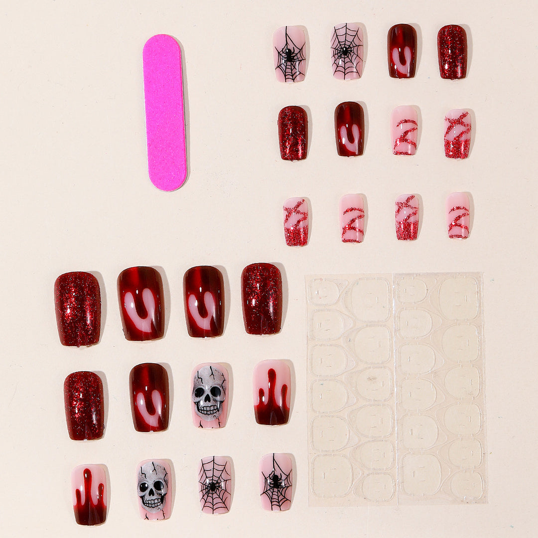 Gothic Halloween-Themen Nagelkunst Set Karnz
