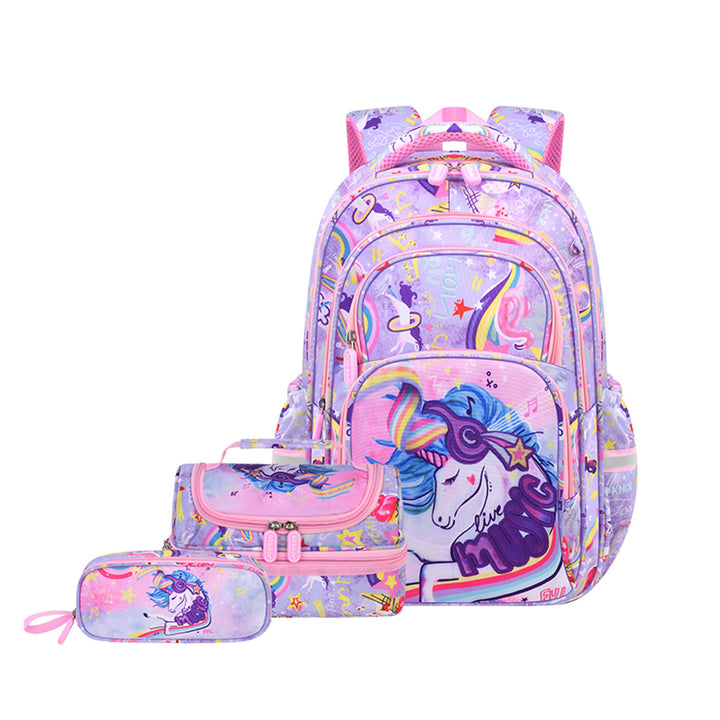 Einhorn-Themen Schulrucksack Set