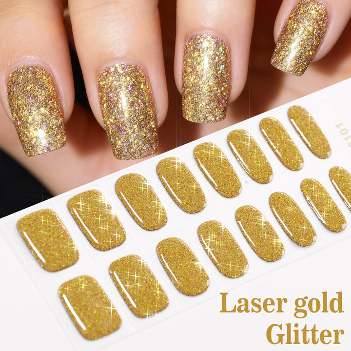 Glänzendes Glitter Press-On Nagel-Set