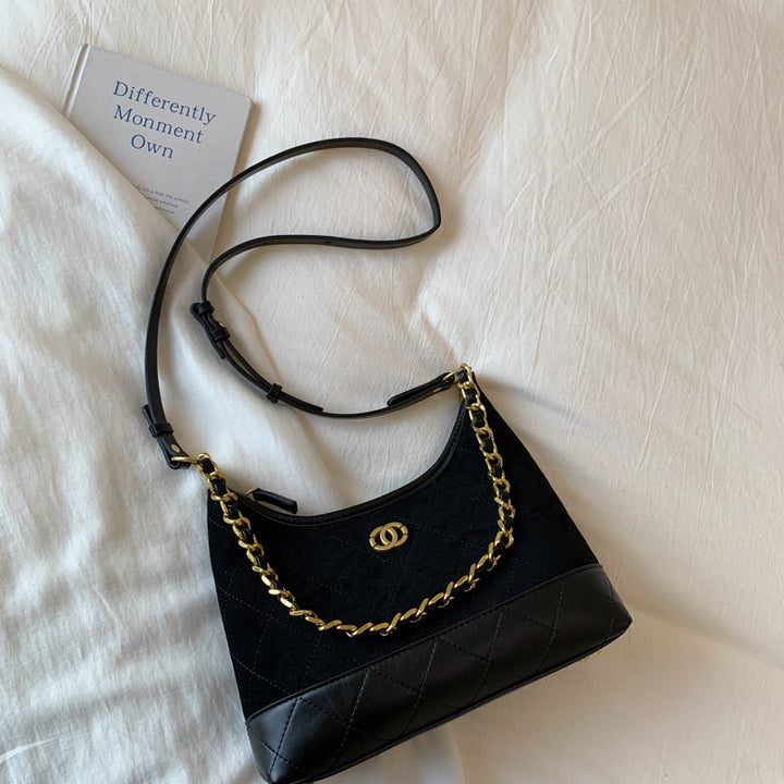 Gepolsterte Wildleder Schultertasche Karnz