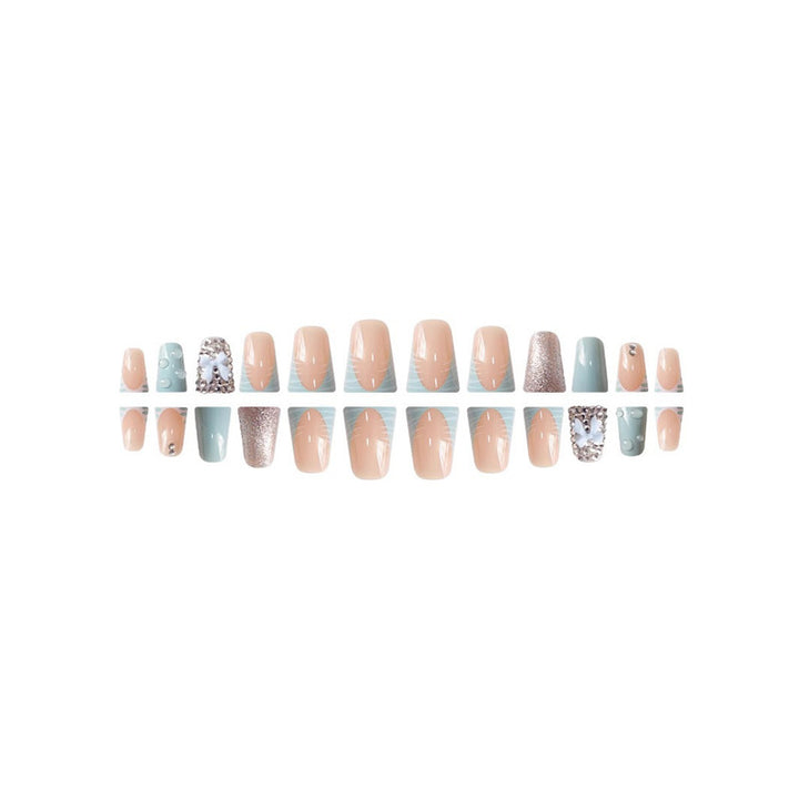 Dekoratives Nagelkunst-Set mit 3D Schleifen und Edelsteinen Karnz