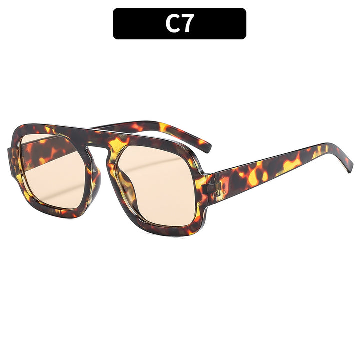 Bold Angular Square Frame Sonnenbrillen