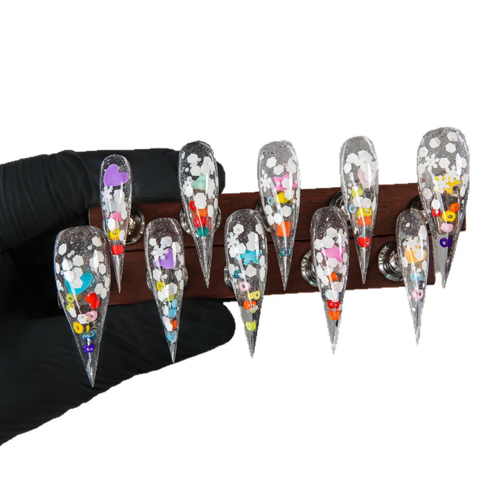 Glitzernde Stiletto Press-On Nägel Set