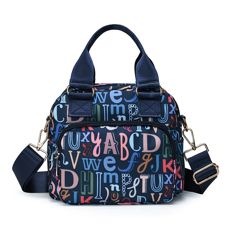 Stylische Blumendruck-Handtasche Karnz