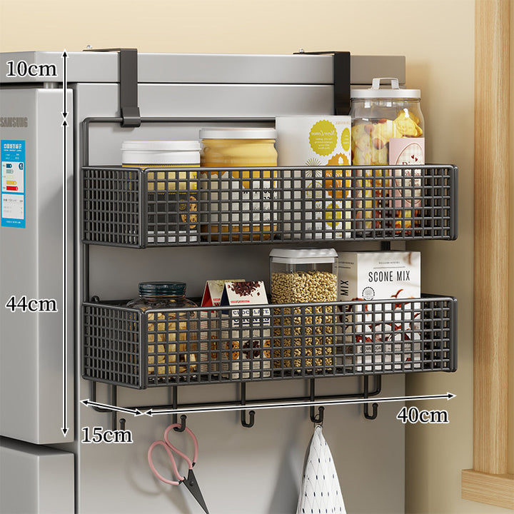 Über-Kühlschrank Doppel-Schicht Magnetische Drahtgeflecht Vorratsorganizer
