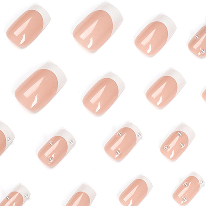 Elegantes Perl-Akzent Press-On Nail Set