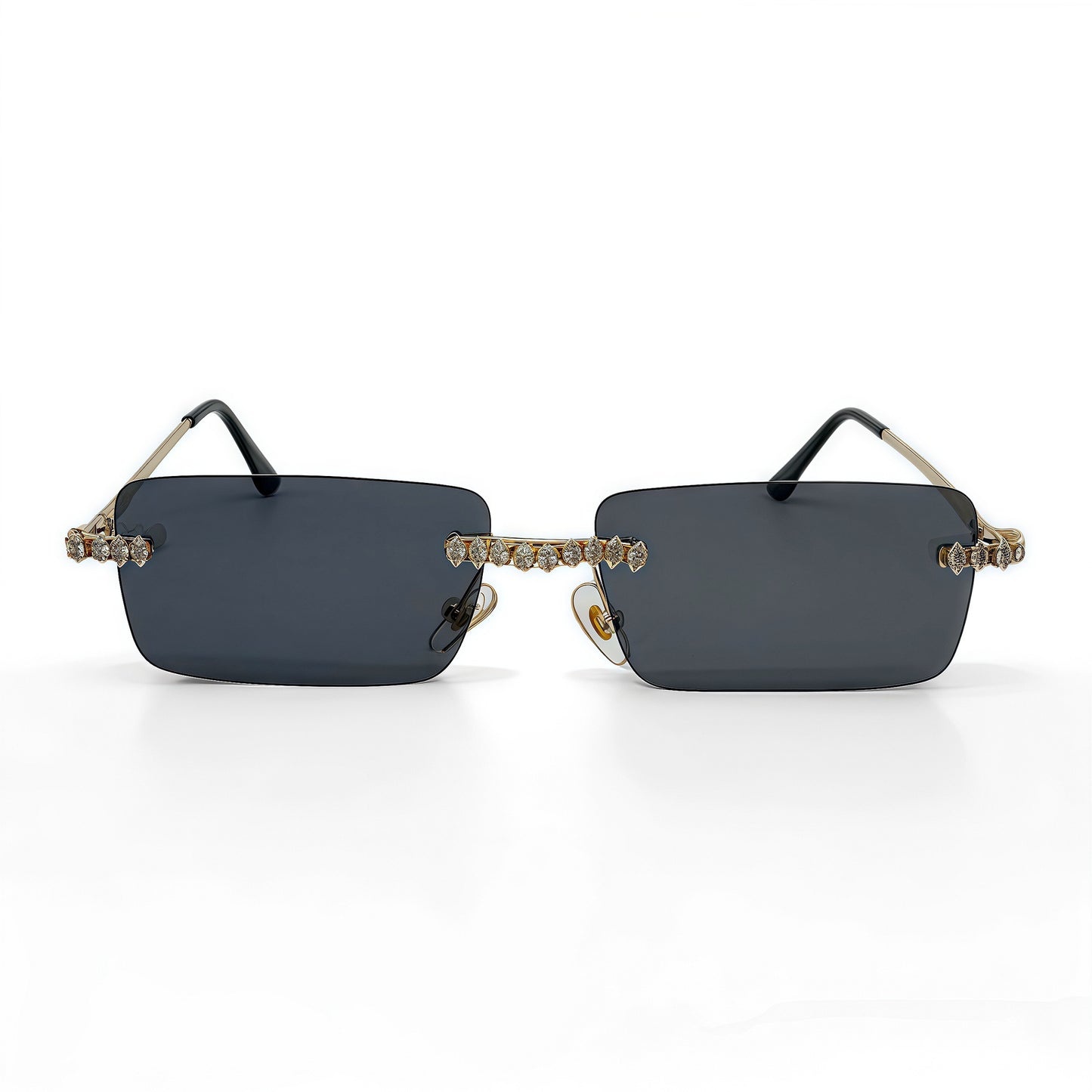 Damen Modische Sonnenbrille im extravaganten Design mit funkelndem Rahmen Karnz