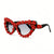Damen Cat-Eye Sonnenbrille mit floralen Applikationen Karnz