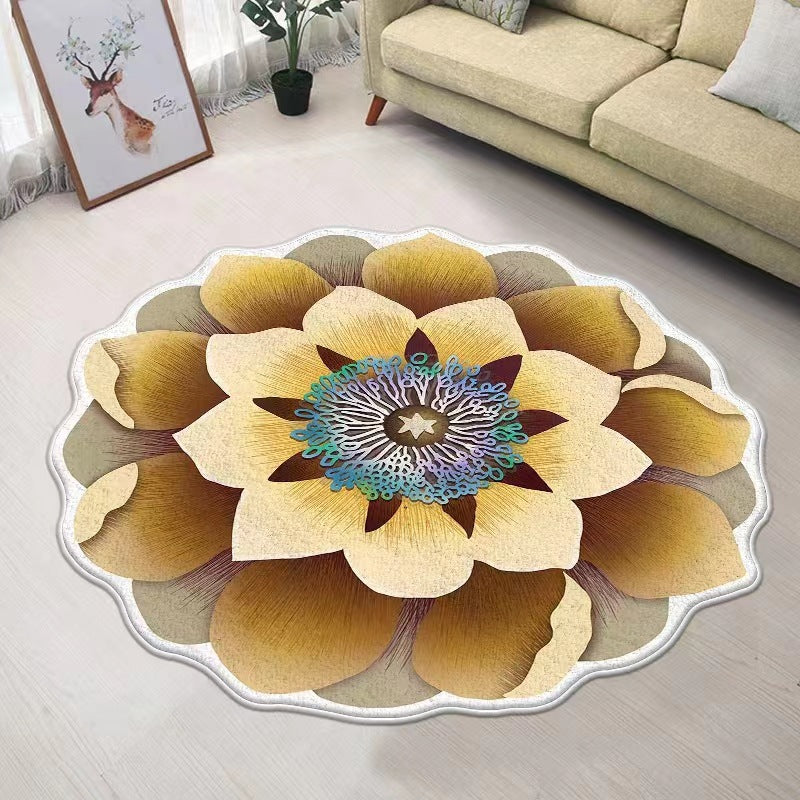 Blumenförmiger Teppich